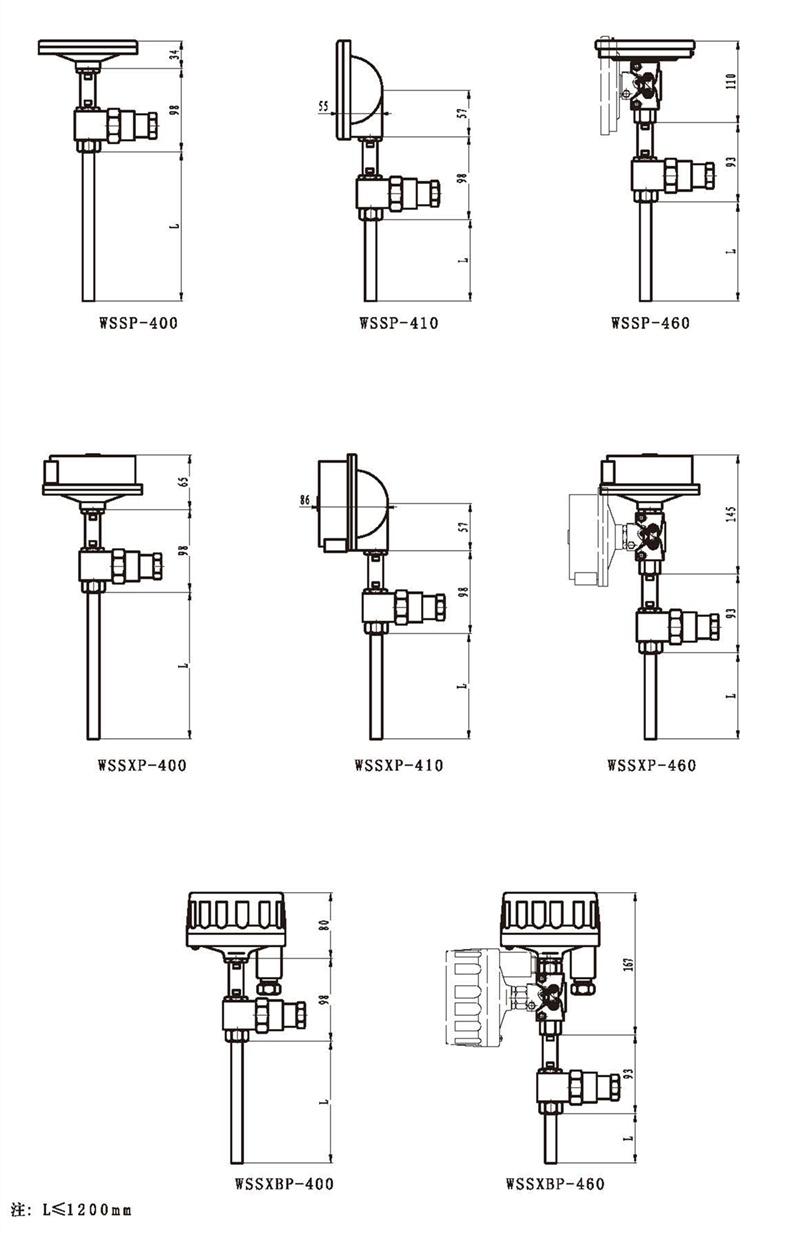 WSSX工業雙金屬溫度計（一體化型無固定裝置）_http://www.xpnqm.cn_雙金屬溫度計_第3張